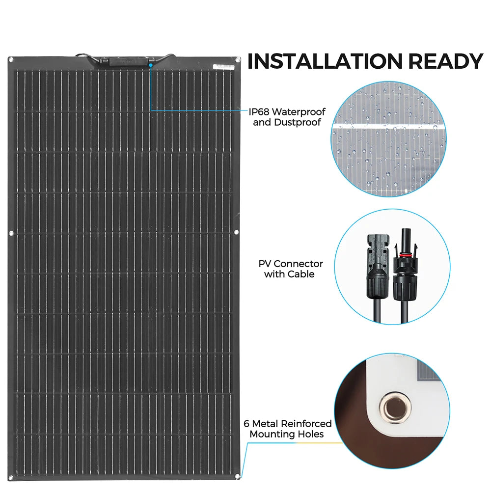 Xinpuguang Flexible Solar Panel for RV Marine Battery Charging
