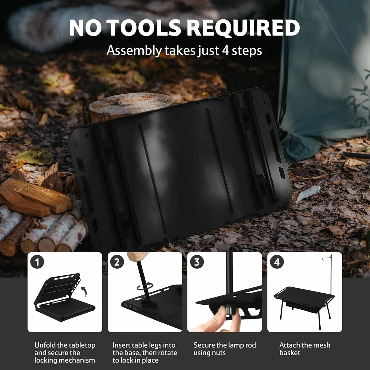 Naturehike H02 IGT Height Adjustable Folding Camping Table