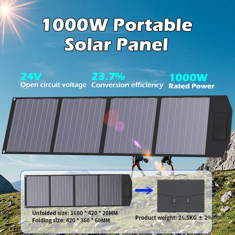 Foldable Solar Panel Charger for RV Camping and Off Grid