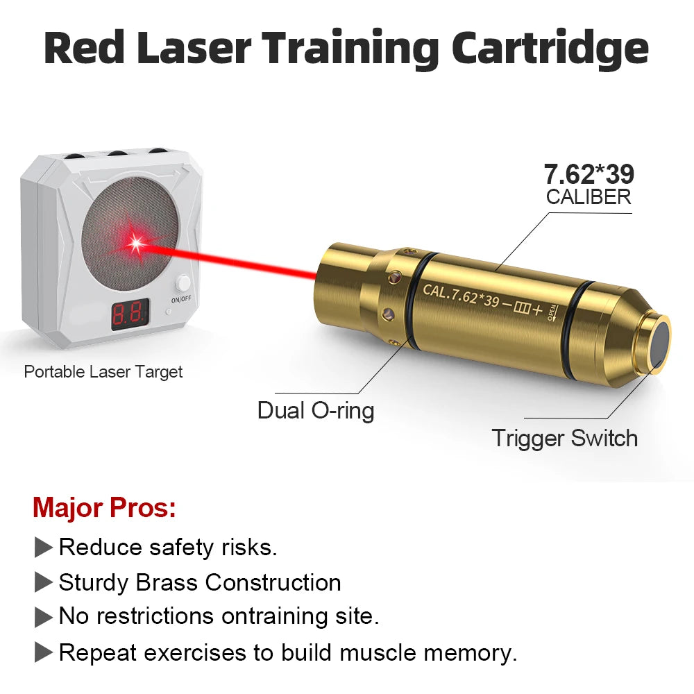 High-concerned 7.62x39 Red Dot Laser Training Cartridge Dry Fire