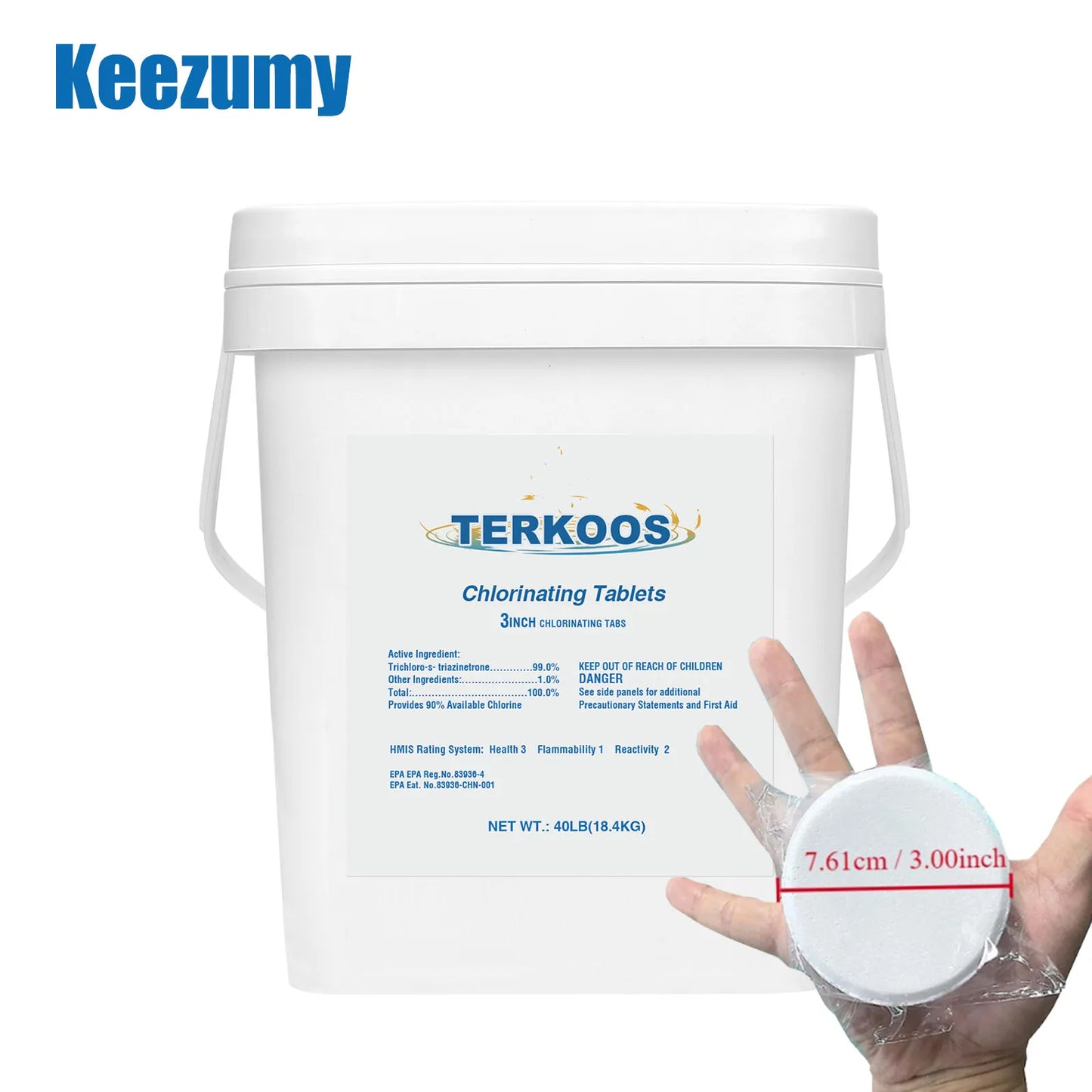 Keezumy Chlorine Tablets For Swimming Pools, Swimming Pool Water Purifier Dose Tablet Chlorine, Stabilized Chlorine Tablets