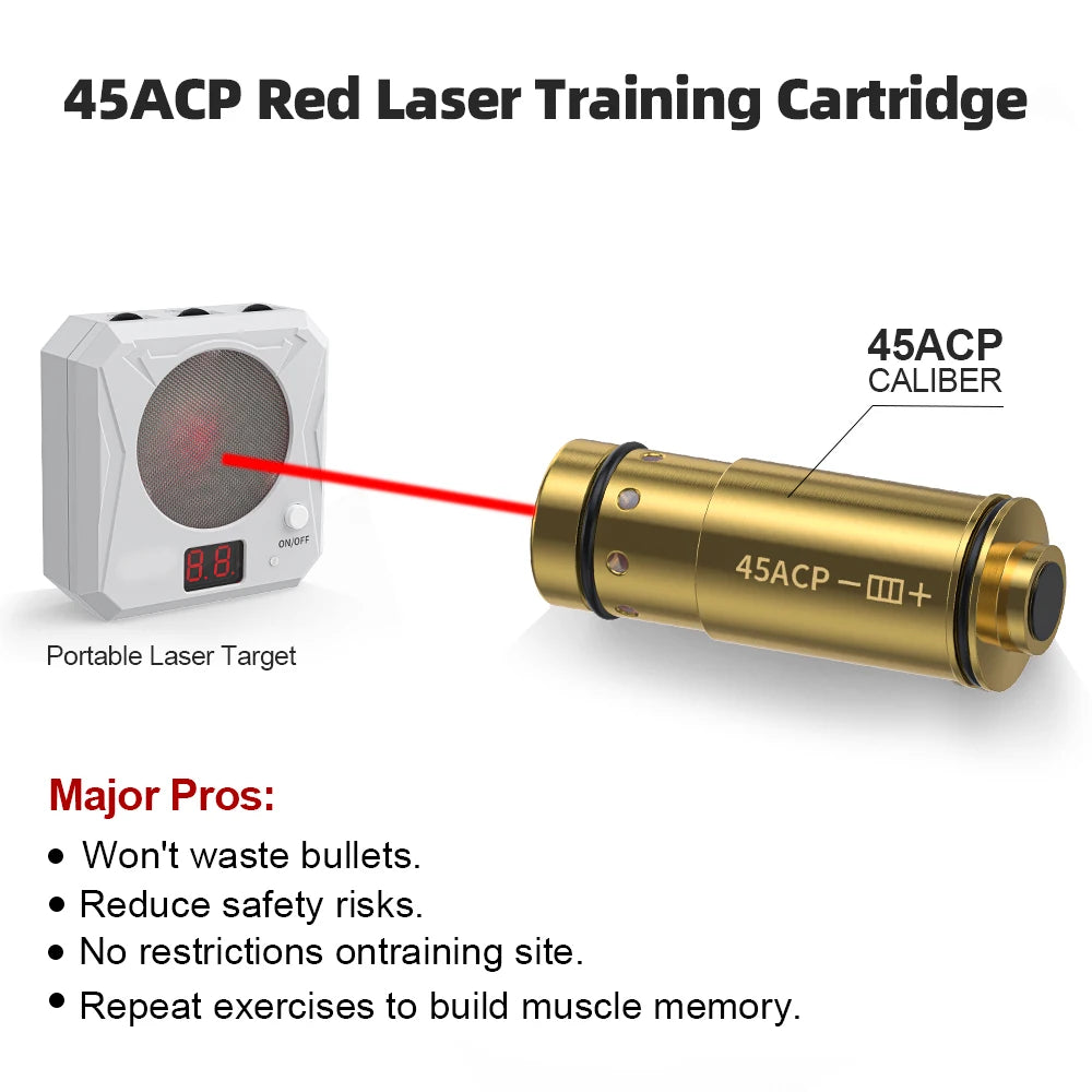 Hign-concerned 45ACP Laser Training Cartridge Dry Fire Laser Trainer