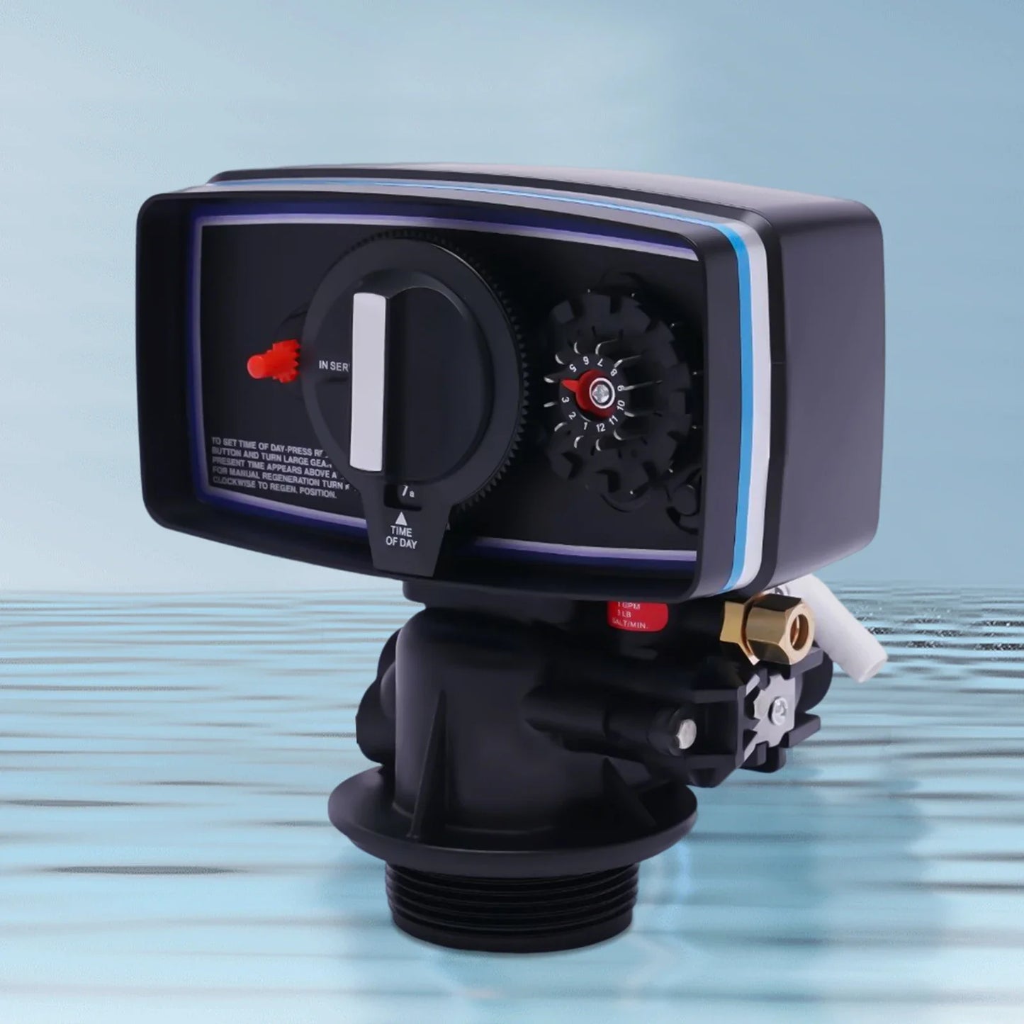 110V 3W Water Purifier Time Control Valve, Automatic Time Clock Control Water Softening Valve for Water Filter Softener Resin