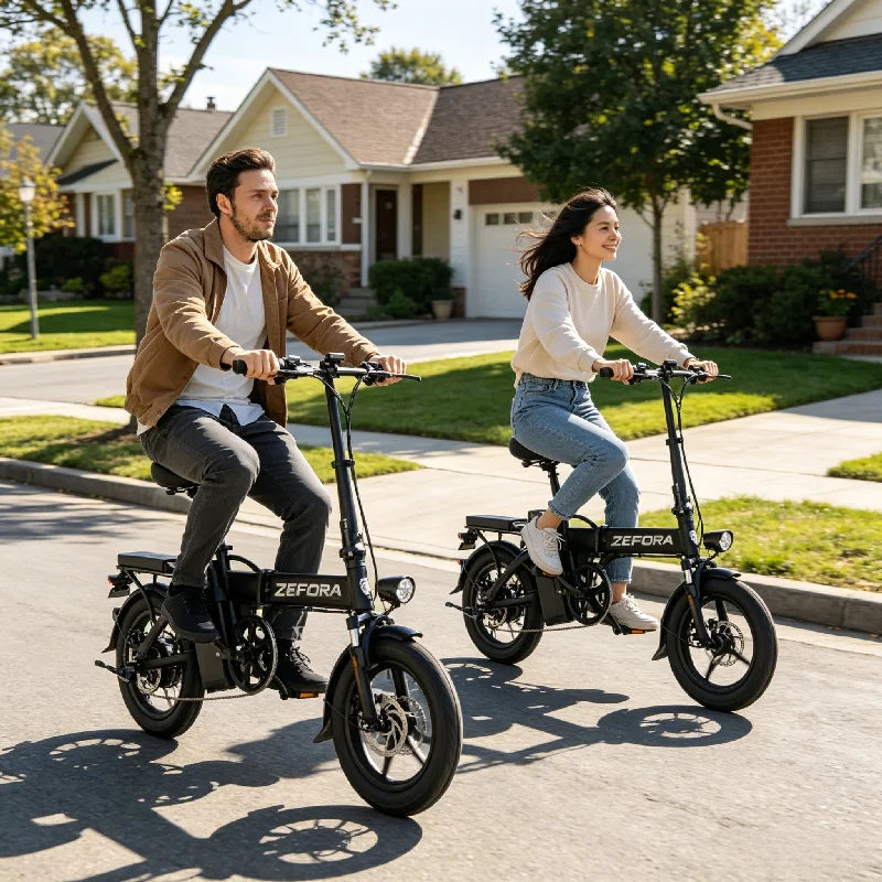 14 Inch 500W Green Commute Electric Bike, UL2849 Safety Certified, Adjustable Seat, 45° Strong Hill Climbing, Factory Original